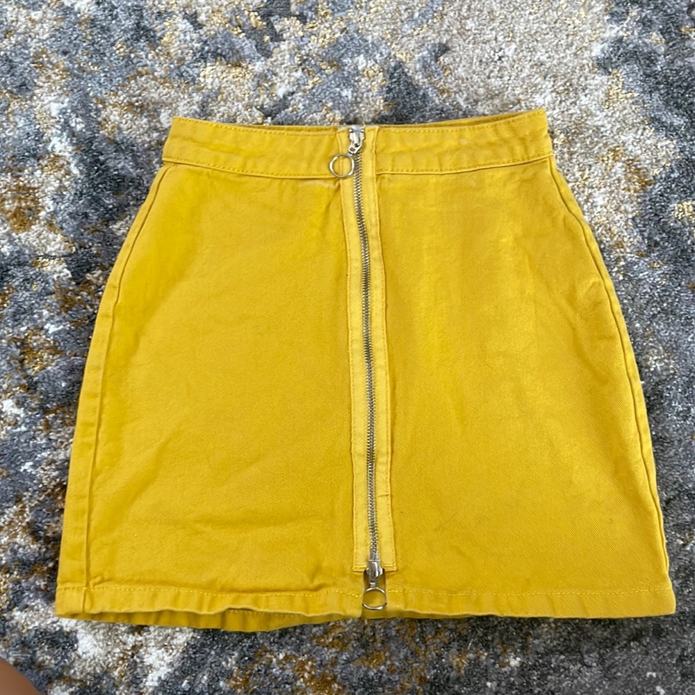 Urban Outfitters BDG Yellow Jean Skirt